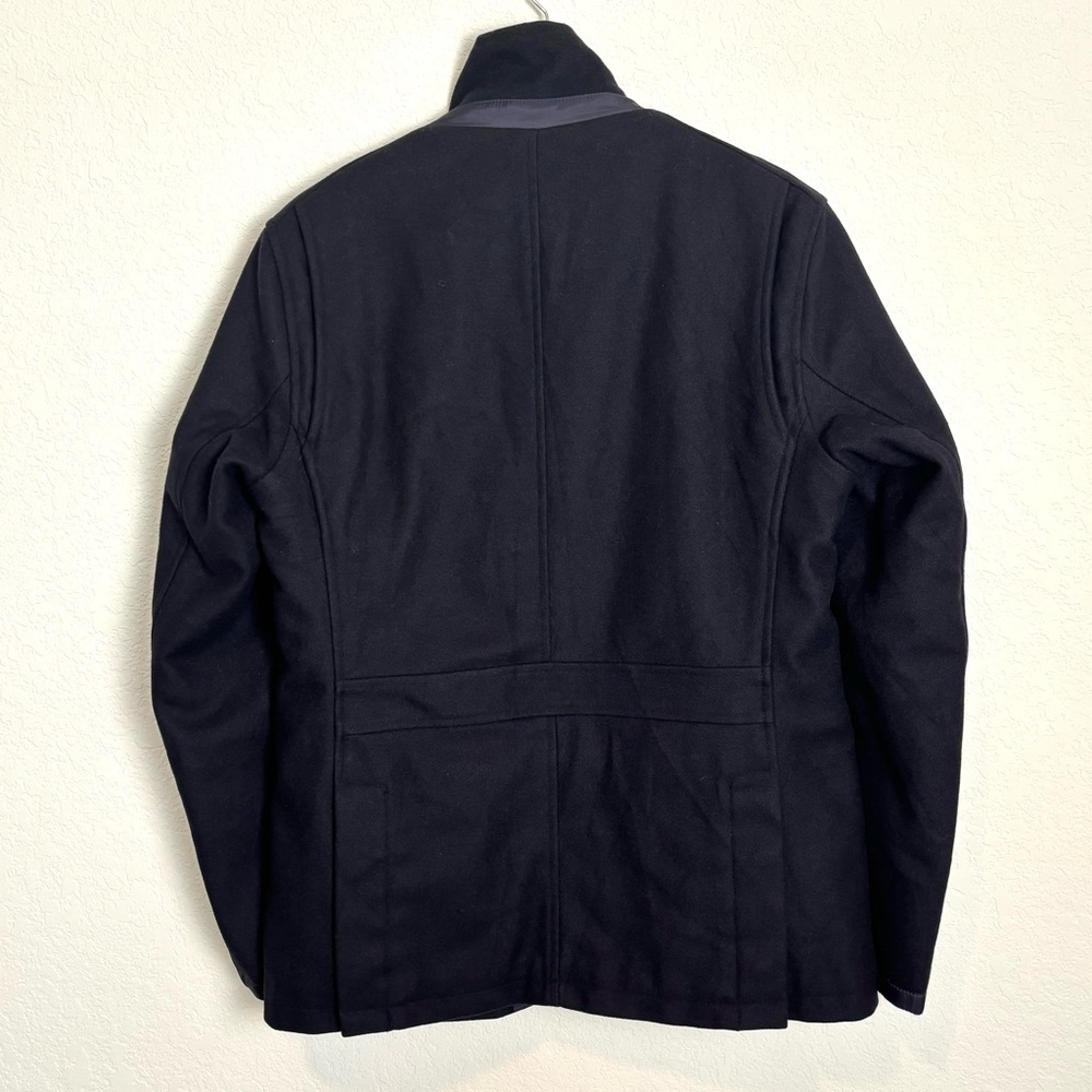 Barbour Barkston Deep Navy Wool Blend Men’s Jacket Small to Medium Heritage - Picture 3 of 16